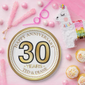 Elegant goudpapier Bord met bewerkbare tekst (Feest)