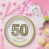 Elegant goudpapier Bord met bewerkbare tekst (Feest)