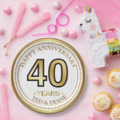 Elegant goudpapier Bord met bewerkbare tekst (Feest)