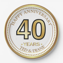 Elegant goudpapier Bord met bewerkbare tekst