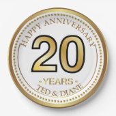 Elegant goudpapier Bord met bewerkbare tekst (Voorkant)