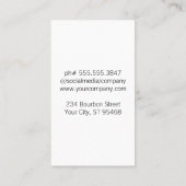 Elegant goudpenseel/grijs visitekaartje (Achterkant)