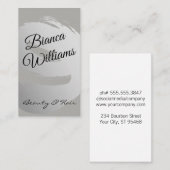 Elegant goudpenseel/grijs visitekaartje (Voorkant / Achterkant)