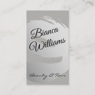 Elegant goudpenseel/grijs visitekaartje