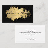 Elegant goudpenseel / zwart visitekaartje (Voorkant / Achterkant)