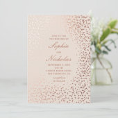 Elegant goudpolka-stippen. Klassieke moderne bruil Kaart (Staand voorkant)