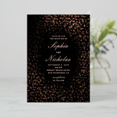 Elegant goudpolka stipt moderne bruiloft folie uitnodiging (Staand Voorkant)