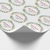 Elegant goudrood met kerstmis cadeaupapier (Hoek)