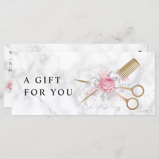 Elegant goudschaar en kam haarstylist (Voorkant / Achterkant)