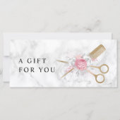 Elegant goudschaar en kam haarstylist (Voorkant)