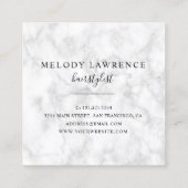 Elegant goudschaar en kam haarstylist vierkante visitekaartje (Achterkant)