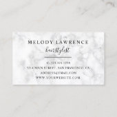 Elegant goudschaar en kam haarstylist visitekaartje (Achterkant)