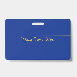 Elegant goudschrift op een marineblauwe achtergron badge
