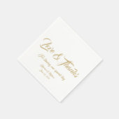 Elegant goudscript, aangepast Liefde & Bedankt, na Servet (Hoek)