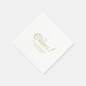 Elegant goudscript aangepaste namen tekst Weddensc Servet (Hoek)