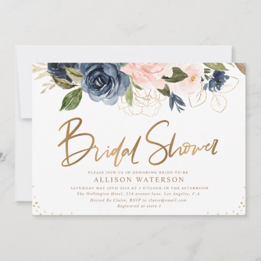 Elegant goudscript zwart-wit vrijgezellenfeest kaart (Voorkant)