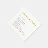 Elegant goudscriptwaar Fun Facts bruiloft Servet (Hoek)