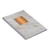 Elegant goudstaal metallisch grijs marmer notitieboek (Rechterzijde)