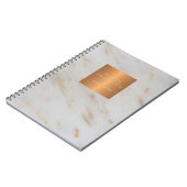 Elegant goudstaal metallisch grijs marmer notitieboek (Linkerzijde)