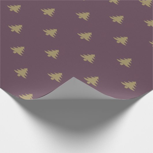 Elegant goudstbomen cadeaupapier (Hoek)