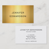 Elegant goudtrendy minimalistisch professioneel bu visitekaartje (Voorkant / Achterkant)