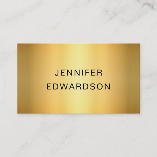 Elegant goudtrendy minimalistisch professioneel bu visitekaartje (Voorkant)