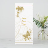 Elegant goudvlinder kaart (Staand voorkant)