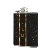 Elegant goudvlokken met DIY-monogram Heupfles (Links)