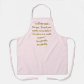 Elegant goudwazige roze maatzin schort (Voorkant)