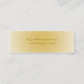 Elegant goudwitte afstuderen contactkaartje (Achterkant)