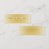 Elegant goudwitte afstuderen contactkaartje (Voorkant / Achterkant)