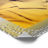 Elegant goudzilver grens lijst aangepaste foto poster (Hoek)