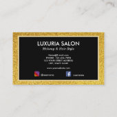 elegant goudzout schoonheidssalon | QR-code Visitekaartje (Achterkant)
