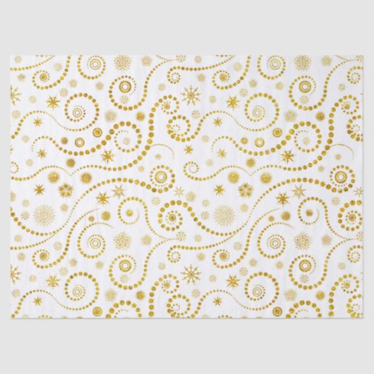 Elegant goudzwangen en sneeuwvlokken tissuepapier (Voorkant)