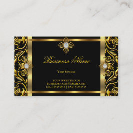 Elegant goudzwart goudbloem lijst visitekaartje