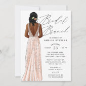 Elegant Gown Bridal Brunch Uitnodiging (Voorkant)
