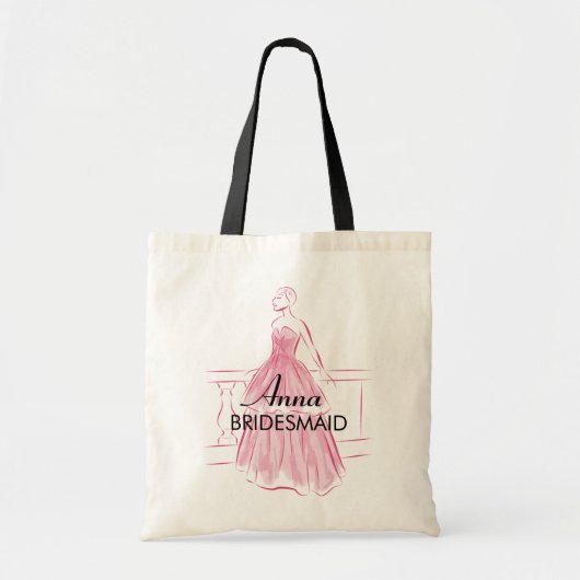 Elegant Gown Bridal Party Personalized Canvas tas (Voorkant)