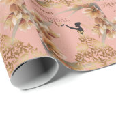 Elegant Gown Silhouette Vrijgezellenfeest Cadeaupapier (Rol Hoek)