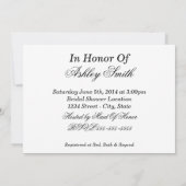 Elegant Gown Silhouette Vrijgezellenfeest Kaart (Achterkant)