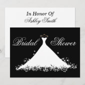 Elegant Gown Silhouette Vrijgezellenfeest Kaart (Voorkant / Achterkant)