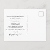 Elegant Gown Tuxedo Waterverf Aankondigingskaart (Achterkant)