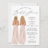 Elegant Gown Vrijgezellenfeest Two Girls Kaart (Voorkant)