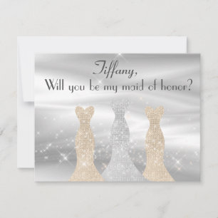 Elegant Gowns Maid of Honor voorstel Kaart