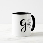 Elegant Grace Christelijk Faith Script Floral Mok (Voorkant rechts)