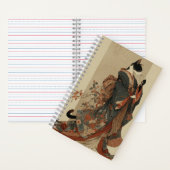 "Elegant Grace" Japanese Cat in Kimono Art Notitieboek (Binnen)