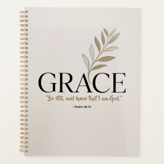 Elegant "Grace" Word Art -  Planner (Voorkant)