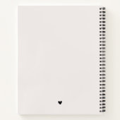 Elegant Graceful Script Ecru Huwelijksplannen Notitieboek (Achterkant)