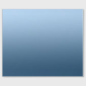 Elegant Gradient Blauw Cadeaupapier (Vlak)