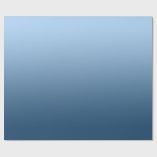 Elegant Gradient Blauw Cadeaupapier (Vlak)