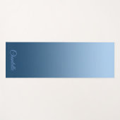 Elegant Gradient Blauw met Aangepaste Naam Yogamat (Voorkant (horizontaal))